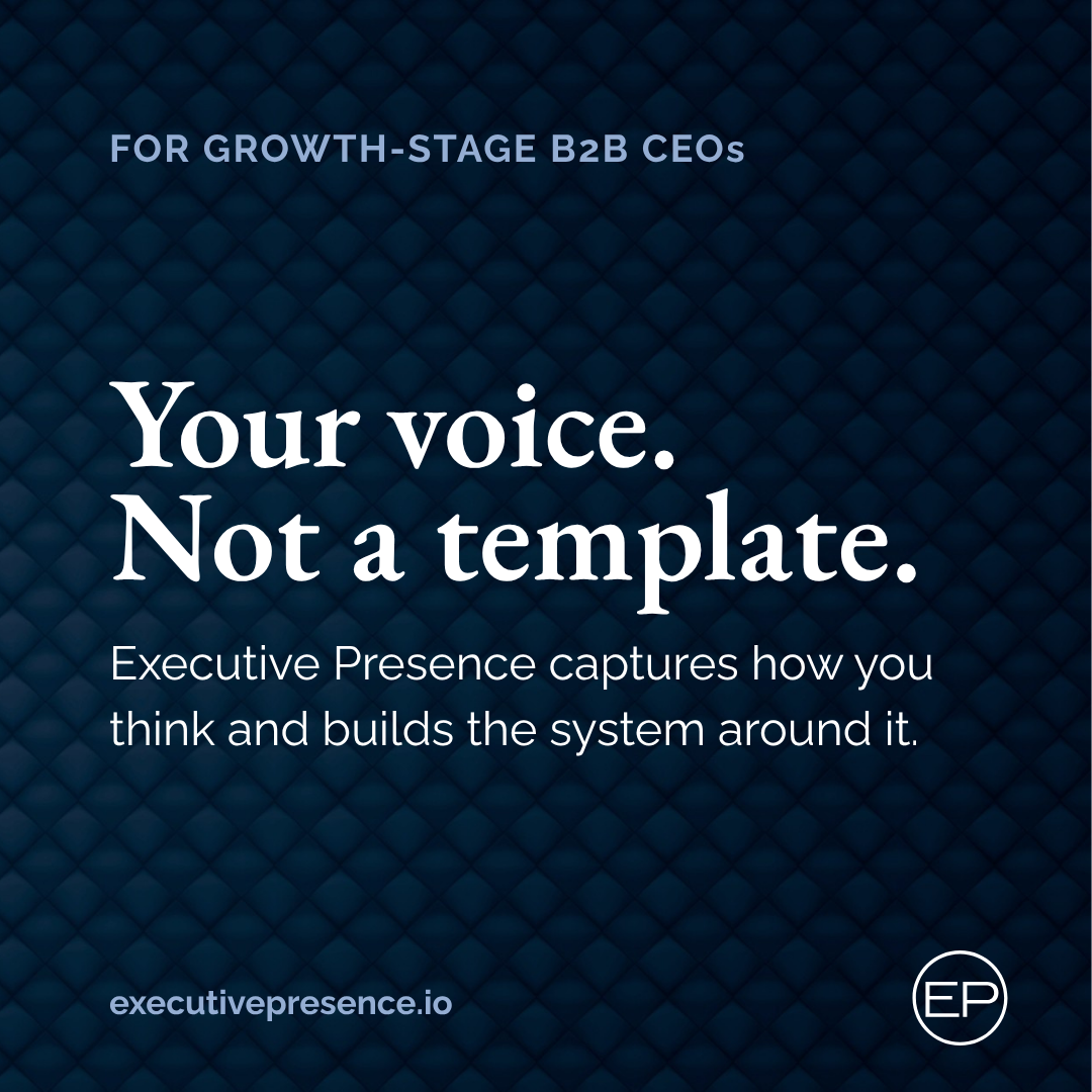 Your voice. Not a template.